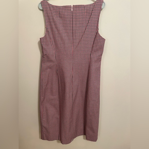 J. Crew Midi Sheath Dress Checked Cotton Size 12 NWOT - Picture 2 of 7